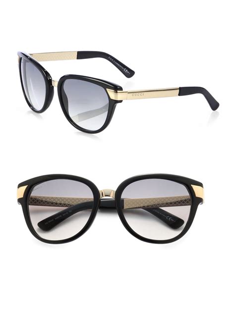 gucci modified cat-eye sunglasses black|best designer cat eye sunglasses.